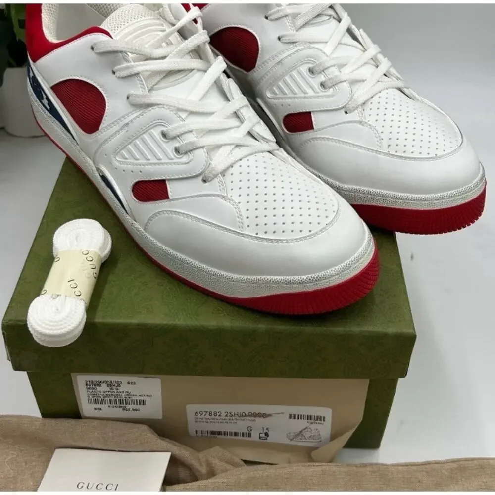 Men's Gucci, low top basket sneaker size 15 made in Italy